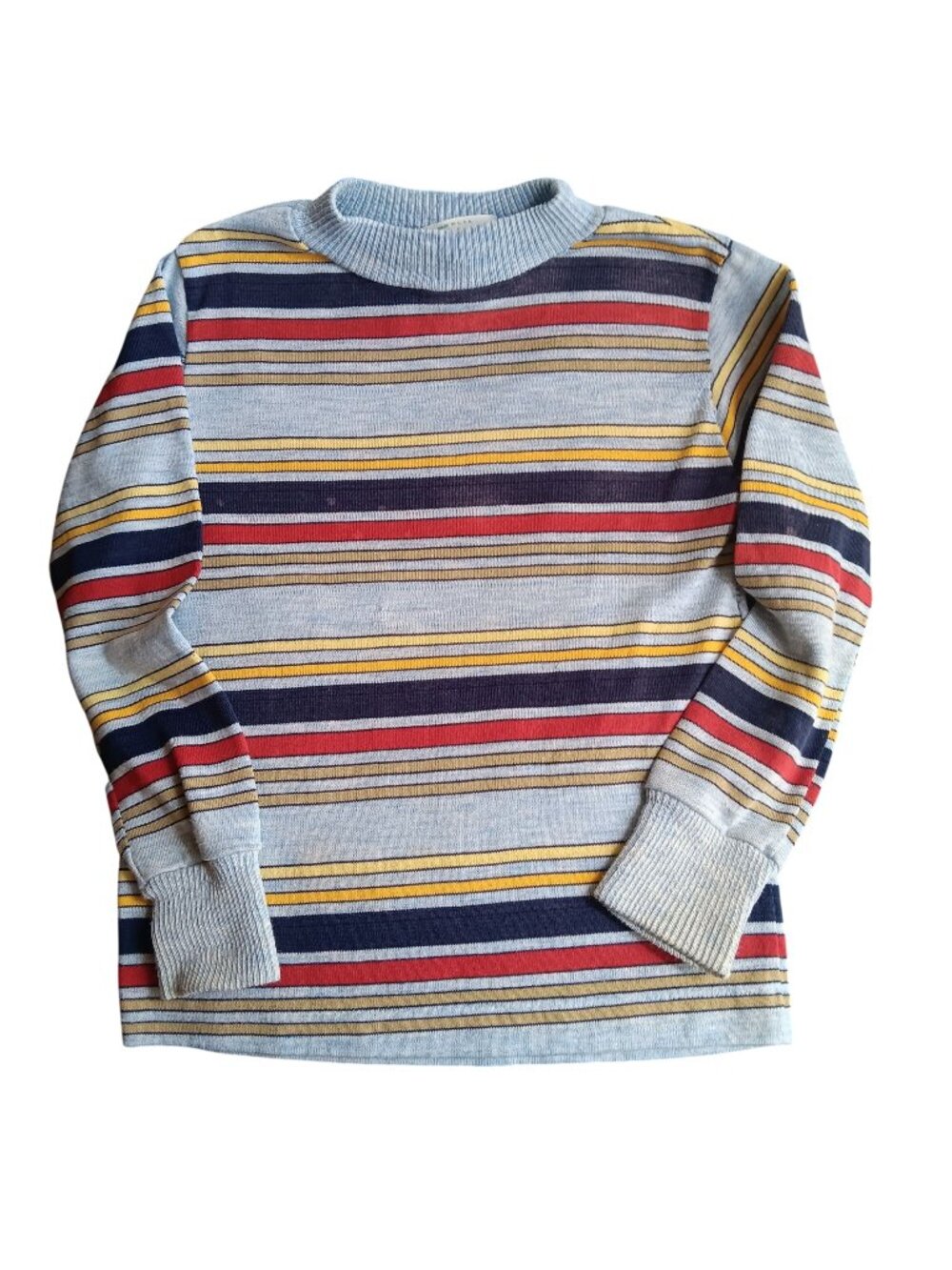 Vintage Boys 7 Health-Tex Kids Striped Knit Top 1970s T-shirt Multicolor USA